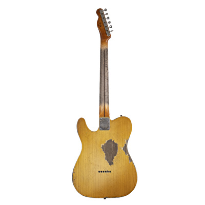 Fender Custom Shop Masterbuilt Dale Wilson 1952 Telecaster Heavy Relic Akçaağaç Klavye Smoked Butterscotch Blonde Elektro Gitar